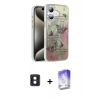 MARSİLYAN™- iPhone 16 Kılıf Zirve Modern Prime - Siyah Bilvis 5in1 3D Magic Cam Ekran Koruyucu + PVD Metal Kamera Lens - MI