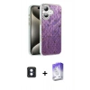 MARSİLYAN™- iPhone 16 Kılıf Zirve Modern Prime - Siyah Bilvis 5in1 3D Magic Cam Ekran Koruyucu + PVD Metal Kamera Lens - MI