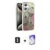 MARSİLYAN™- iPhone 16 Kılıf Zirve Modern Prime - Siyah Bilvis 5in1 3D Magic Cam Ekran Koruyucu + PVD Metal Kamera Lens - PE