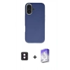 MARSİLYAN™- iPhone 16 Kılıf Zirve Modern Prime - Siyah Bilvis 5in1 3D Magic Cam Ekran Koruyucu + PVD Metal Kamera Lens - PE