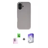 MARSİLYAN™- iPhone 16 Kılıf Zirve Modern Prime - Siyah Bilvis 5in1 3D Magic Cam Ekran Koruyucu + Raze Metal Kamera Lens - PE