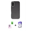 MARSİLYAN™- iPhone 16 Kılıf Zirve Modern Prime - Siyah Bilvis 5in1 3D Magic Cam Ekran Koruyucu + Raze Metal Kamera Lens - PE