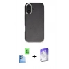 MARSİLYAN™- iPhone 16 Kılıf Zirve Modern Prime - Siyah Bilvis 5in1 3D Magic Cam Ekran Koruyucu + Raze Metal Kamera Lens - LT