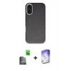 MARSİLYAN™- iPhone 16 Kılıf Zirve Modern Prime - Siyah Bilvis 5in1 3D Magic Cam Ekran Koruyucu + Raze Metal Kamera Lens - SH