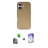 MARSİLYAN™- iPhone 16 Kılıf Zirve Modern Prime - Siyah Bilvis 5in1 3D Magic Cam Ekran Koruyucu + Raze Metal Kamera Lens - SH