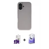 MARSİLYAN™- iPhone 16 Kılıf Zirve Modern Prime - Siyah Bilvis 5in1 5D Magic Hayalet Cam Ekran Koruyucu + Bilvis Titan Kamera Lens - GS