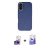 MARSİLYAN™- iPhone 16 Kılıf Zirve Modern Prime - Siyah Bilvis 5in1 5D Magic Hayalet Cam Ekran Koruyucu + Bilvis Titan Kamera Lens - GS