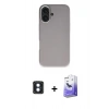 MARSİLYAN™- iPhone 16 Kılıf Zirve Modern Prime - Siyah Bilvis 5in1 5D Magic Hayalet Cam Ekran Koruyucu + PVD Metal Kamera Lens - MI