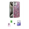 MARSİLYAN™- iPhone 16 Kılıf Zirve Modern Prime - Siyah Bilvis 5in1 5D Magic Hayalet Cam Ekran Koruyucu + Pembe Raze Metal Kamera Lens