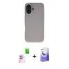 MARSİLYAN™- iPhone 16 Kılıf Zirve Modern Prime - Siyah Bilvis 5in1 5D Magic Hayalet Cam Ekran Koruyucu + Raze Metal Kamera Lens - PE