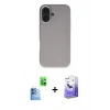 MARSİLYAN™- iPhone 16 Kılıf Zirve Modern Prime - Siyah Bilvis 5in1 5D Magic Hayalet Cam Ekran Koruyucu + Raze Metal Kamera Lens - LT