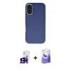 MARSİLYAN™- iPhone 16 Kılıf Zirve Modern Prime - Siyah Bilvis 5in1 5D Magic Hayalet Cam Ekran Koruyucu + Bilvis Titan Kamera Lens - SH