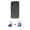 MARSİLYAN™- iPhone 16 Kılıf Zirve Modern Prime - Siyah Bilvis 5in1 5D Magic Hayalet Cam Ekran Koruyucu + Bilvis Titan Kamera Lens - SH