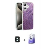 MARSİLYAN™- iPhone 16 Kılıf Zirve Modern Prime - Siyah Bilvis 5in1 5D Magic Hayalet Cam Ekran Koruyucu + PVD Metal Kamera Lens - YL