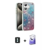 MARSİLYAN™- iPhone 16 Kılıf Zirve Modern Prime - Siyah Bilvis 5in1 5D Magic Hayalet Cam Ekran Koruyucu + PVD Metal Kamera Lens - YL
