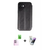 MARSİLYAN™- iPhone 16 Kılıf Zirve Yansıma Serisi - Şeffaf Pasifik Cam Ekran Koruyucu + Raze Metal Kamera Lens - PE