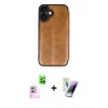 MARSİLYAN™- iPhone 16 Kılıf Zirve Yansıma Serisi - Şeffaf Pasifik Cam Ekran Koruyucu + Raze Metal Kamera Lens - PE