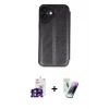 MARSİLYAN™- iPhone 16 Kılıf Zirve Yansıma Serisi - Şeffaf Pasifik Cam Ekran Koruyucu + Bilvis Titan Kamera Lens - YL