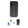 MARSİLYAN™- iPhone 16 Kılıf Zirve Yansıma Serisi - Siyah 360 Mat Full Body Arka Koruyucu + Raze Metal Kamera Lens - LT