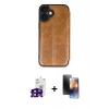 MARSİLYAN™- iPhone 16 Kılıf Zirve Yansıma Serisi - Siyah 3D Antistatik Mat Seramik Nano Ekran Koruyucu + Bilvis Titan Kamera Lens - SH