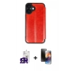MARSİLYAN™- iPhone 16 Kılıf Zirve Yansıma Serisi - Siyah 3D Antistatik Mat Seramik Nano Ekran Koruyucu + Bilvis Titan Kamera Lens - SH