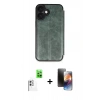 MARSİLYAN™- iPhone 16 Kılıf Zirve Yansıma Serisi - Siyah 3D Antistatik Mat Seramik Nano Ekran Koruyucu + Raze Metal Kamera Lens - BZ