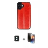 MARSİLYAN™- iPhone 16 Kılıf Zirve Yansıma Serisi - Siyah 3D Antistatik Mat Seramik Nano Ekran Koruyucu + PVD Metal Kamera Lens - YL