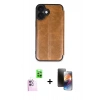 MARSİLYAN™- iPhone 16 Kılıf Zirve Yansıma Serisi - Siyah 3D Antistatik Mat Seramik Nano Ekran Koruyucu + Raze Metal Kamera Lens - PE