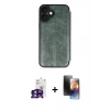 MARSİLYAN™- iPhone 16 Kılıf Zirve Yansıma Serisi - Siyah 3D Antistatik Mat Seramik Nano Ekran Koruyucu + Bilvis Titan Kamera Lens - YL