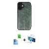 MARSİLYAN™- iPhone 16 Kılıf Zirve Yansıma Serisi - Siyah 3D Antistatik Seramik Nano Ekran Koruyucu + Raze Metal Kamera Lens - LT