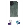 MARSİLYAN™- iPhone 16 Kılıf Zirve Yansıma Serisi - Siyah 3D Antistatik Seramik Nano Ekran Koruyucu + Bilvis Titan Kamera Lens - PE
