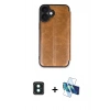 MARSİLYAN™- iPhone 16 Kılıf Zirve Yansıma Serisi - Siyah 3D Antistatik Seramik Nano Ekran Koruyucu + PVD Metal Kamera Lens - YL