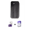 MARSİLYAN™- iPhone 16 Kılıf Zirve Yansıma Serisi - Siyah Bilvis 5in1 3D Magic Cam Ekran Koruyucu + Bilvis Titan Kamera Lens - PE