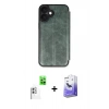 MARSİLYAN™- iPhone 16 Kılıf Zirve Yansıma Serisi - Siyah Bilvis 5in1 5D Magic Hayalet Cam Ekran Koruyucu + Raze Metal Kamera Lens - BZ