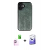 MARSİLYAN™- iPhone 16 Kılıf Zirve Yansıma Serisi - Siyah Bilvis 5in1 5D Magic Hayalet Cam Ekran Koruyucu + Raze Metal Kamera Lens - PE