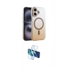 MARSİLYAN™- iPhone 16 Plus Kılıf Ahenk Doku Özel Seri - Siyah 3D Antistatik Seramik Nano Ekran Koruyucu