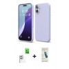 MARSİLYAN™- iPhone 16 Plus Kılıf Ahenk Serisi - Şeffaf Pasifik Cam Ekran Koruyucu + Raze Metal Kamera Lens - BZ