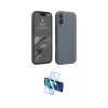 MARSİLYAN™- iPhone 16 Plus Kılıf Ahenk Serisi - Siyah 3D Antistatik Cam Ekran Koruyucu