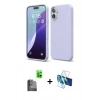MARSİLYAN™- iPhone 16 Plus Kılıf Ahenk Serisi - Siyah 3D Antistatik Seramik Nano Ekran Koruyucu + Raze Metal Kamera Lens - SH