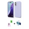 MARSİLYAN™- iPhone 16 Plus Kılıf Ahenk Serisi - Siyah 3D Antistatik Seramik Nano Ekran Koruyucu + Raze Metal Kamera Lens - PE