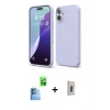 MARSİLYAN™- iPhone 16 Plus Kılıf Ahenk Serisi - Siyah Bilvis 3D Cam Ekran Koruyucu + Raze Metal Kamera Lens - LT