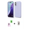 MARSİLYAN™- iPhone 16 Plus Kılıf Ahenk Serisi - Siyah Bilvis 3D Cam Ekran Koruyucu + Raze Metal Kamera Lens - PE