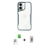 MARSİLYAN™- iPhone 16 Plus Kılıf Akış Çizgi Koleksiyonu - Siyah Bilvis 3D Cam Ekran Koruyucu + Raze Metal Kamera Lens - BZ