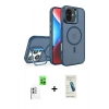 MARSİLYAN™- iPhone 16 Plus Kılıf Akış Form - Şeffaf Pasifik Cam Ekran Koruyucu + Raze Metal Kamera Lens - BZ