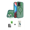 MARSİLYAN™- iPhone 16 Plus Kılıf Akış Form - Şeffaf Pasifik Cam Ekran Koruyucu + Siyah Raze Metal Kamera Lens
