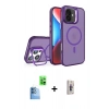 MARSİLYAN™- iPhone 16 Plus Kılıf Akış Form - Siyah Bilvis 3D Cam Ekran Koruyucu + Raze Metal Kamera Lens - LT