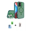 MARSİLYAN™- iPhone 16 Plus Kılıf Akış Form - Siyah Bilvis 3D Cam Ekran Koruyucu + Raze Metal Kamera Lens - LT