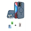 MARSİLYAN™- iPhone 16 Plus Kılıf Akış Form - Siyah Bilvis 3D Cam Ekran Koruyucu + Raze Metal Kamera Lens - LT
