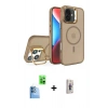 MARSİLYAN™- iPhone 16 Plus Kılıf Akış Form - Siyah Bilvis 3D Cam Ekran Koruyucu + Raze Metal Kamera Lens - LT