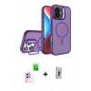 MARSİLYAN™- iPhone 16 Plus Kılıf Akış Form - Siyah Bilvis 3D Cam Ekran Koruyucu + Raze Metal Kamera Lens - PE